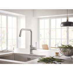 Grohe Eurosmart Einhand-Spültischbatterie 1/2" supersteel 30567DC0... GROHE-30567DC0 4005176635700 (Abb. 1)