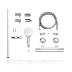 Grohe Grohtherm 800 Thermostat-Brausebatterie 1/2" mit Brausegarnitur chrom 34565001... GROHE-34565001 4005176456718 (Abb. 1)