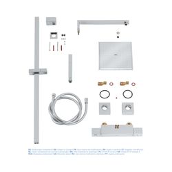 Grohe Euphoria Cube System 230 Duschsystem mit Thermostatbatterie Wandmontage chrom 260... GROHE-26087000 4005176940828 (Abb. 1)