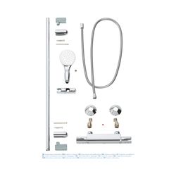 Grohe Grohtherm 800 Thermostat-Brausebatterie 1/2" mit Brausegarnitur chrom 34566001... GROHE-34566001 4005176456701 (Abb. 1)