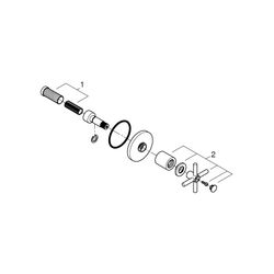 Grohe Atrio UP-Ventil Oberbau supersteel 19069DC3... GROHE-19069DC3 4005176455476 (Abb. 1)