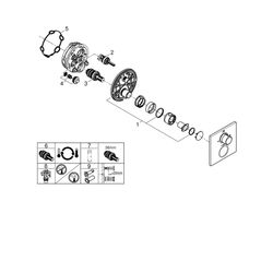 Grohe Allure Thermostat-Wannenbatterie mit integrierter 2-Wege-Umstellung hard graphite... GROHE-19446A02 4005176512773 (Abb. 1)