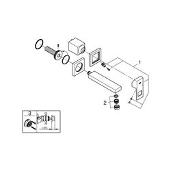 Grohe Eurocube 2-Loch-Waschtischbatterie supersteel 19895DC0... GROHE-19895DC0 4005176525018 (Abb. 1)