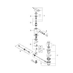 Grohe Eurocube Einhand-Bidetbatterie 1/2" supersteel 23138DC0... GROHE-23138DC0 4005176525032 (Abb. 1)