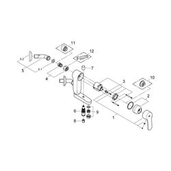 Grohe Eurostyle Cosmopolitan Vertica-Einhand-Wannenbatterie 1/2" chrom 23302000... GROHE-23302000 4005176923876 (Abb. 1)