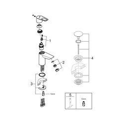 Grohe BauLoop Einhand-Waschtischbatterie 1/2" S-Size chrom 23337001... GROHE-23337001 4005176555725 (Abb. 1)