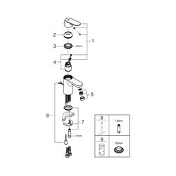 Grohe Eurosmart Cosmopolitan Einhand-Waschtischbatterie 1/2" S-Size chrom 2337800E... GROHE-2337800E 4005176936647 (Abb. 1)