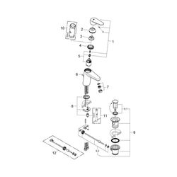 Grohe Eurodisc Cosmopolitan Einhand-Waschtischbatterie 1/2" S-Size chrom 2338420E... GROHE-2338420E 4005176936722 (Abb. 1)