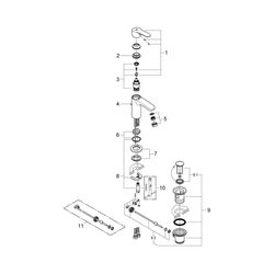 Grohe Eurostyle Cosmopolitan Einhand-Waschtischbatterie 1/2" S-Size chrom 2338720E... GROHE-2338720E 4005176938382 (Abb. 1)