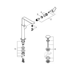 Grohe Allure Einhand-Waschtischbatterie 1/2" XL-Size warm sunset gebürstet 23403DL1... GROHE-23403DL1 4005176499548 (Abb. 1)