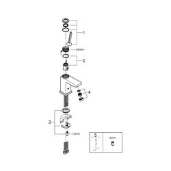 Grohe Eurocube Joy Einhand-Waschtischbatterie 1/2" S-Size chrom 23656000... GROHE-23656000 4005176342103 (Abb. 1)