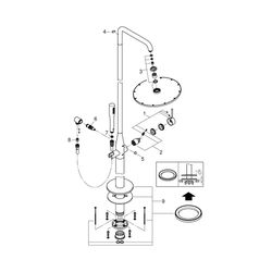 Grohe Essence Einhand-Brausebatterie freistehendes Duschsystem supersteel 23741DC1... GROHE-23741DC1 4005176371516 (Abb. 1)