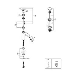 Grohe Eurosmart Einhand-Waschtischbatterie 1/2" M-Size chrom 23989003... GROHE-23989003 4005176644368 (Abb. 1)