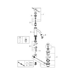 Grohe Essence Einhand-Waschtischbatterie 1/2" S-Size cool sunrise gebürstet 24171GN1... GROHE-24171GN1 4005176712036 (Abb. 1)