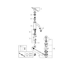 Grohe Essence Einhand-Waschtischbatterie 1/2" S-Size cool sunrise gebürstet 24171GN1... GROHE-24171GN1 4005176712036 (Abb. 1)