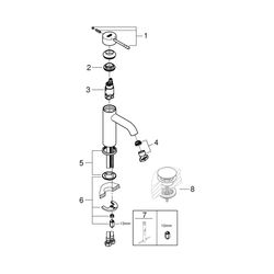 Grohe Essence Einhand-Waschtischbatterie 1/2" S-Size cool sunrise 24172GL1... GROHE-24172GL1 4005176712111 (Abb. 1)