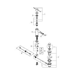 Grohe Essence Einhand-Bidetbatterie 1/2" chrom 24178001... GROHE-24178001 4005176698415 (Abb. 1)