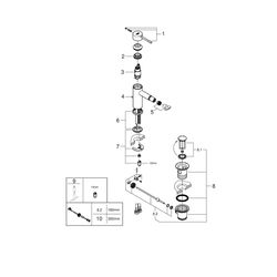 Grohe Essence Einhand-Bidetbatterie 1/2" chrom 24178001... GROHE-24178001 4005176698415 (Abb. 1)