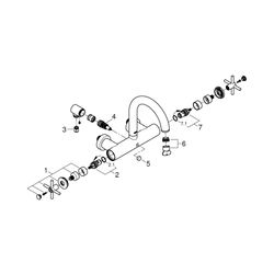 Grohe Atrio Wannenbatterie 1/2" hard graphite gebürstet 25010AL3... GROHE-25010AL3 4005176455421 (Abb. 1)