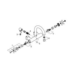 Grohe Atrio Wannenbatterie 1/2" warm sunset 25010DA3... GROHE-25010DA3 4005176493904 (Abb. 1)