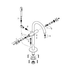 Grohe Atrio Wannenbatterie, Bodenmontage, eigensicher, mit Kreuzgriffen, 1/2", Superste... GROHE-25044DC3 4005176455445 (Abb. 1)