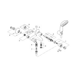 Grohe Costa Wannenbatterie 1/2" chrom 2546010A... GROHE-2546010A 4005176456541 (Abb. 1)