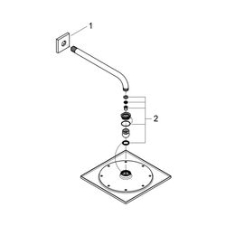 Grohe Rainshower F-Series 10" Kopfbrauseset 286 mm chrom 26060000... GROHE-26060000 4005176937149 (Abb. 1)