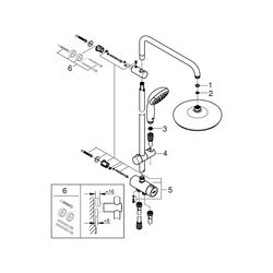 Grohe Tempesta System 210 Flex Duschsystem mit Umstellung Wandmontage chrom 26381001... GROHE-26381001 4005176451980 (Abb. 1)