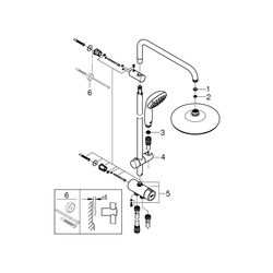 Grohe Tempesta System 210 Flex Duschsystem mit Umstellung Wandmontage chrom 26381001... GROHE-26381001 4005176451980 (Abb. 1)