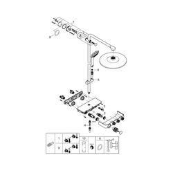 Grohe Euphoria SmartControl System 310 Duo Duschsystem mit Thermostatbatterie Wandmonta... GROHE-26507EN0 4005176557460 (Abb. 1)