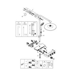 Grohe Euphoria SmartControl System 310 Duo Duschsystem mit Thermostatbatterie Wandmonta... GROHE-26507EN0 4005176557460 (Abb. 1)