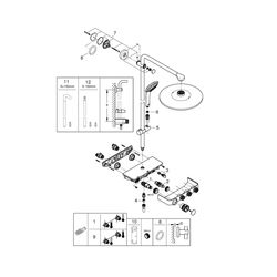 Grohe Euphoria SmartControl System 310 Duo Duschsystem mit Thermostatbatterie Wandmonta... GROHE-26507EN0 4005176557460 (Abb. 1)