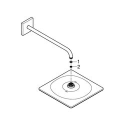 Grohe Rainshower Mono 310 Cube Kopfbrauseset 422 mm hard graphite gebürstet 26564AL0... GROHE-26564AL0 4005176557743 (Abb. 1)