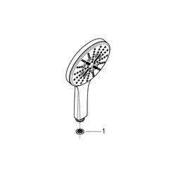 Grohe Rainshower SmartActive 130 Handbrause 3 Strahlarten 9,5 l/min moon white 26574LS0... GROHE-26574LS0 4005176485923 (Abb. 1)