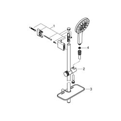 Grohe Rainshower SmartActive 130 Brausestangenset 3 Strahlarten chrom 26578000... GROHE-26578000 4005176485985 (Abb. 1)