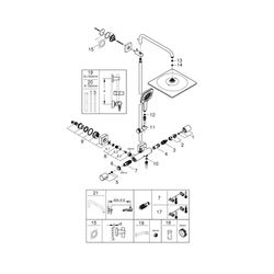 Grohe Rainshower SmartActive 310 Duschsystem, Chrom, 450mm Duscharm, Kopfbrause Mono 31... GROHE-26649000 4005176533037 (Abb. 1)