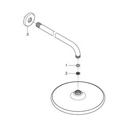 Grohe Tempesta 250 Kopfbrauseset 380 mm chrom 26668000... GROHE-26668000 4005176580550 (Abb. 1)