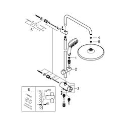 Grohe Tempesta Cosmopolitan System 250 Flex Duschsystem mit Umstellung Wandmontage chro... GROHE-26675000 4005176580628 (Abb. 1)