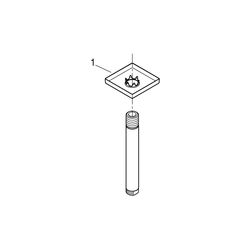 Grohe Rainshower Deckenauslass Länge 142 mm chrom 27485000... GROHE-27485000 4005176885495 (Abb. 1)