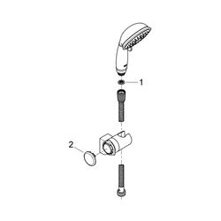 Grohe Tempesta Rustic 100 Wandhalterset 4 Strahlarten chrom 27805001... GROHE-27805001 4005176451911 (Abb. 1)