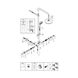 Grohe Tempesta Cosmopolitan System 210 Duschsystem mit Thermostatbatterie Wandmontage c... GROHE-27922001 4005176985348 (Abb. 1)