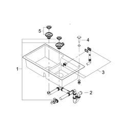 Grohe K500 Kompositspüle granit schwarz 31649AP0... GROHE-31649AP0 4005176521263 (Abb. 1)