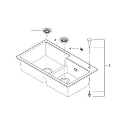 Grohe K500 Kompositspüle granit schwarz 31649AP0... GROHE-31649AP0 4005176521263 (Abb. 1)