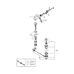 Grohe Atrio Einhand-Bidetbatterie 1/2" cool sunrise 32108GL3... GROHE-32108GL3 4005176492495 (Abb. 1)