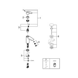 Grohe Eurosmart Einhand-Waschtischbatterie 1/2" S-Size chrom 32154003... GROHE-32154003 4005176613258 (Abb. 1)