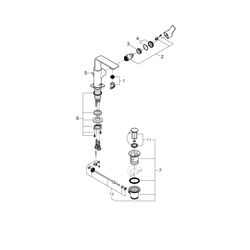 Grohe Allure Einhand-Waschtischbatterie 1/2" M-Size chrom 32757001... GROHE-32757001 4005176498589 (Abb. 1)