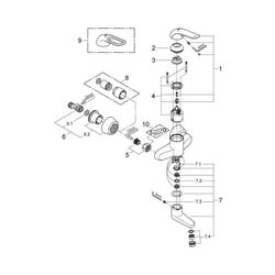 Grohe Euroeco Special Einhand-Waschtischbatterie 1/2" chrom 32770000... GROHE-32770000 4005176871702 (Abb. 1)