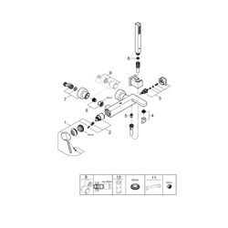 Grohe Plus Einhand-Wannenbatterie 1/2" 33547003... GROHE-33547003 4005176529818 (Abb. 1)