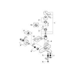 Grohe Eurostyle Cosmopolitan Einhand-Wannenbatterie 1/2" chrom 33591002... GROHE-33591002 4005176887123 (Abb. 1)