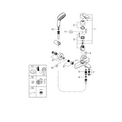 Grohe Eurostyle Cosmopolitan Einhand-Wannenbatterie 1/2" chrom 3359220A... GROHE-3359220A 4005176454288 (Abb. 1)